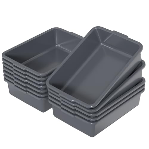 13 L Small Commercial Bus Tubs, Restaurant Wash Basin, 12 Packs - size: 13 L without Lid