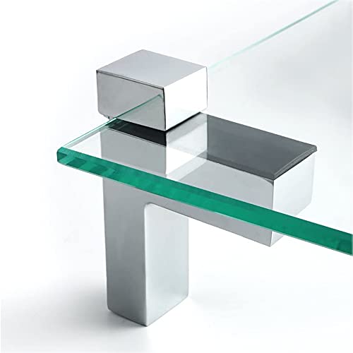 AWEN 2pcs Solid Metal Adjustable Wood/Glass Shelf Bracket Wall Mount,Shelf Holders，3-28mm Thick Adjustable Shelf Bracket, 25lbs Load, Polished Chrome - size: Polished Chrome