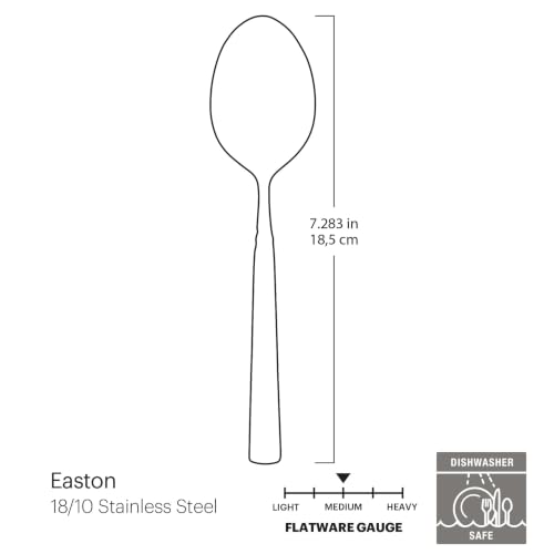 Oneida Silverware Easton 18/10 Flatware Dinner Spoons Set for 4, (4-Piece) - style: Dinner Spoons, Set of 4