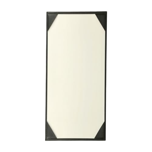 Prestine Menu Covers Made of Premium Faux Leather (10-Pack) - 5.5" x 11" - 1 View - Black - Restaurant Menu - Wine List - Bar Menu - size: 5.5”x11” - 1 View