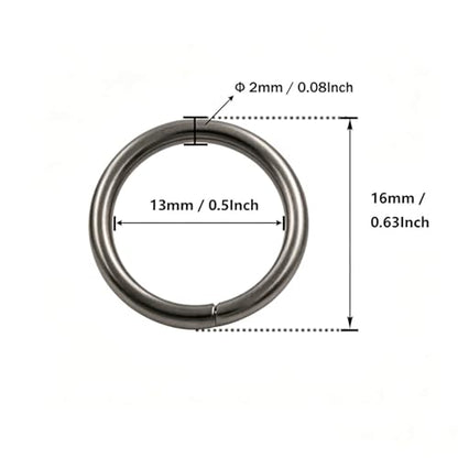 1/2'' Metal O-Ring Buckle Connector Round Loops Non Welded for Bags Webbing Purse and Belt Straps, Gunmetal, Pack of 150 - color: Gunmetal X 150 Pcs