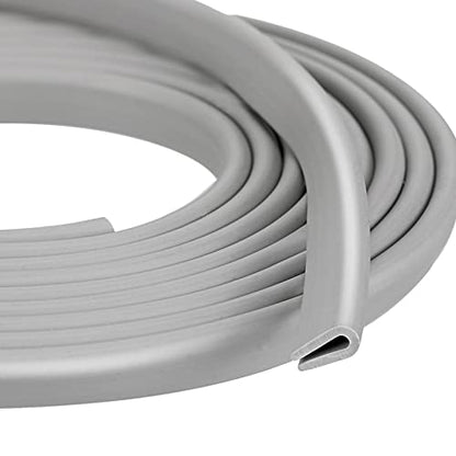 Tondiamo Rubber U Channel Edge Trim, Door Seal Strip - color: Gray, size: 10 Feet,1/16 Inch