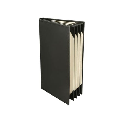 Prestine Menu Covers Made of Premium Faux Leather (10-Pack) - 8.5" x 14" - 8 Views - Black - Restaurant Menu - Wine List - Bar Menu - size: 8.5”x14” - 8 Views