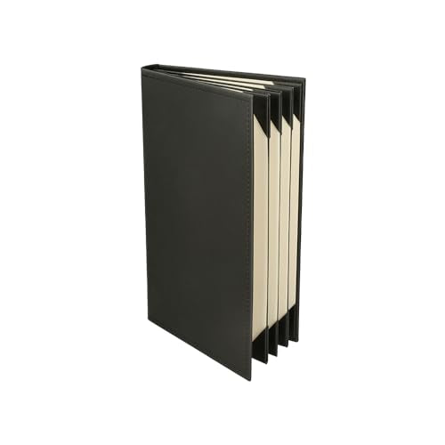 Prestine Menu Covers Made of Premium Faux Leather (10-Pack) - 8.5" x 14" - 8 Views - Black - Restaurant Menu - Wine List - Bar Menu - size: 8.5”x14” - 8 Views