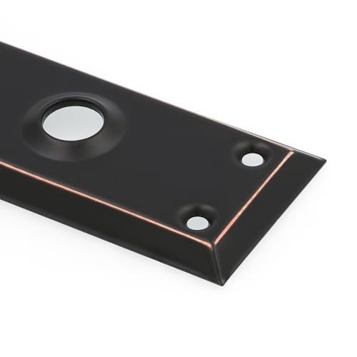 Prime-Line E 28337 Mortise Keyed Lock Set with Glass Knob, Single Pack - color: Bronze