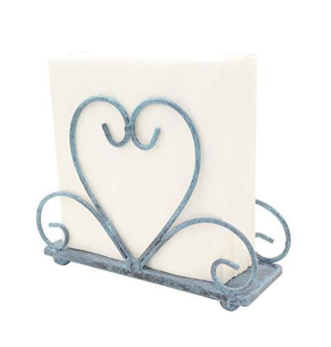 Metal Table Napkin Holder Freestanding Tissue Dispenser (Turquoise) - color: Turquoise