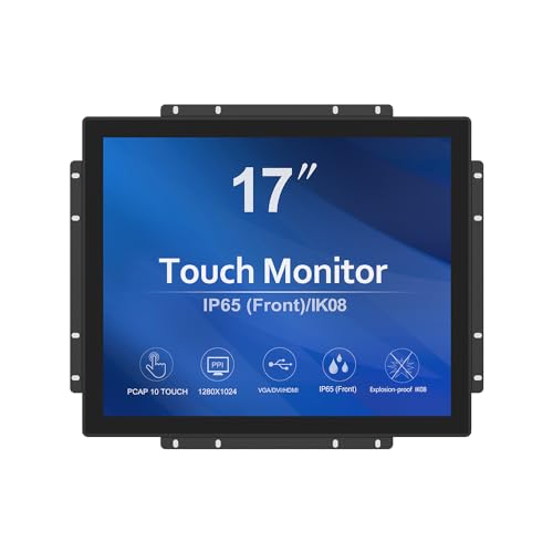 GreenTouch 17 Inch 10 Points Open Frame Industrial Touch Monitor - PACP -1280X1024-LED Display Metal Housing with HDMI,DVI,VGA Port Built-in - size: 17 IN