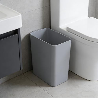 Zopnny Pack of 3 Rectangular Office Wastebasket Trash Can, 4.5 Gallon, Grey - color: Grey