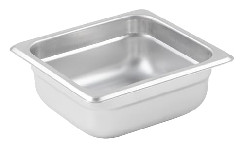 Winco Anti-Jamming Steam Pan, 1/6 by 2 1/2-Inch, 24-Gauge - size: 2.5" Deep