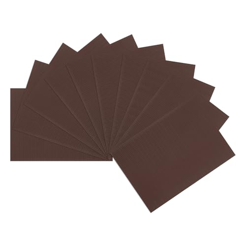 uxcell 10pcs Corrugated Cardboard Paper Sheets,Coffee,14 inch x 10inch,for Craft and DIY Projects - color: Coffee, size: 14inch x 10inch