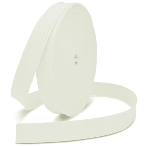 Woven Webbing Straps, 1 Inch Wide Polypropylene Webbing Tote Bags Leash Straps for Making Bag Handles, Dog Collars, Crafts Outdoor Supplies, 12 Yards White - color: Off-White, size: 12 Yards