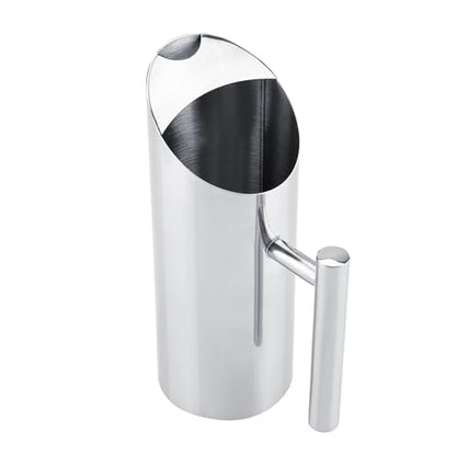 Eujgoov Stainless Steel Water Pitcher Silver Drink Carafe 1L 1.5L 2L with - size: 1L