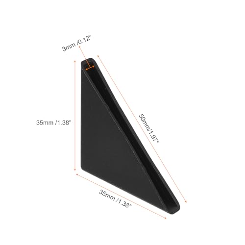 uxcell 20Pcs Plastic Corner Protectors 3x50mm Right Angle Shape Glass Corner Guards Cushion for Corner Protection of Glass, Mirror, Tile, Black - color: Black, size: 3x50mm