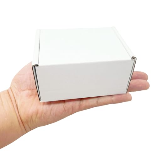 4x3x2 inch Small White Mailers Boxes Set of 10 - size: 4x3x2 inch