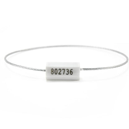 20pcs Security Marking Cable Seals Tamper Proof Steel Wire Seal Numbered Shipping Seals Disposable Pull Tight Self-Locking Cable Seal Truck, Trailers, Cargo, Containers Seal Ties Straps (White, 20pcs) - color: White, size: 20pcs