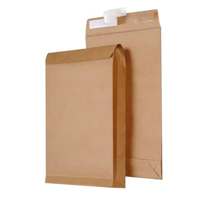 9.4" x 13.2" Expandable Envelopes Large Kraft Envelopes - color: Kraft, size: 25