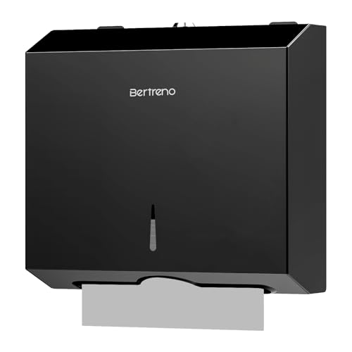 Commercial Paper Towel Dispenser Wall Mount Stainless Steel Hand Towel Dispenser Multifold C fold Hand Towel Dispenser Bathroom Tissue Dispenser Black - color: Black