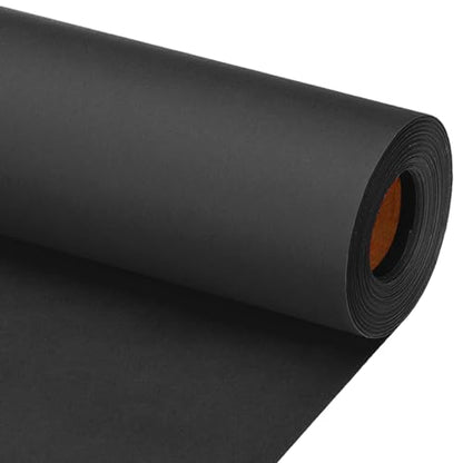 PATIKIL Wrapping Paper, 12"x800"(66') Bulletin Board Paper Roll Kraft Paper Roll Construction 80GSM for Shipping Packing Gift Wrapping Craft Flower Bouquet Christmas, Black - color: Black, size: 12x800 Inch