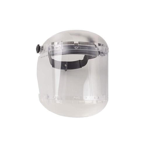 Sellstrom Dual Crown Safety Face Shield with Ratchet Headgear, Clear Tint, Uncoated, Clear, S38410 - style: Headgear