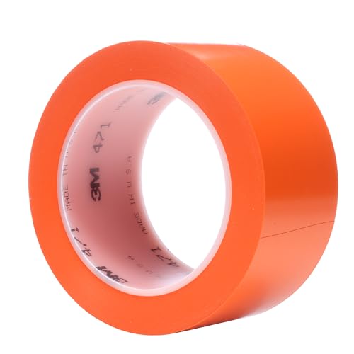 3M Vinyl Tape 471, 2 in x 36 yd, Orange, 24 Rolls, Orange Floor Tape - size: 2 in x 36 yd, style: 24case