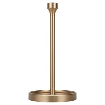 Ivilon Countertop Paper Towel Holder - Modern Bell End Minimalist Design - Color Warm Gold - color: Warm Gold