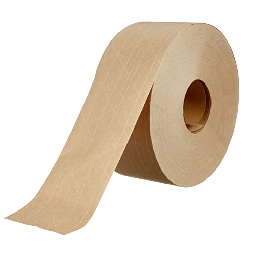 3M Water Activated Paper Tape 6144, Natural, Economy Reinforced, 70 mm x 450 ft, 10 per case