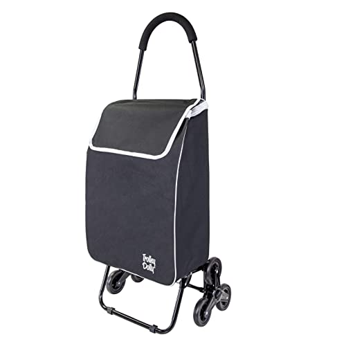 dbest Products Trolley Dolly Sport Stair Climber – Foldable Grocery Cart on Wheels – Multi Use Rolling Cart with Removable Bag, Hand Truck Dolly Function, and Stair Climbing Wheels, Black - size: Sport Stair Climber