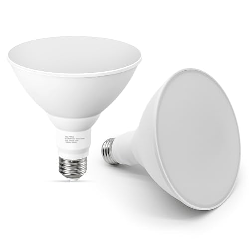 GvvooHome Bright White PAR38 LED Flood Light Bulbs Outdoor, 5000K Daylight, 13W, 100W Equivalent, 1050 Lumens, Dimmable, Waterproof E26 Base, Long-Lasting LED Security Light, 2 Pack - color: Bright White, size: 2 Pack