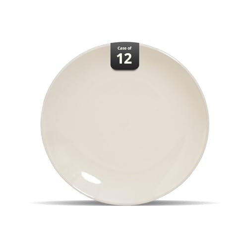 Restaurant Value, Stoneware Coupe Shape Plate 10.5", Ivory White, Case of 12 - color: Ivory White, size: Plate 10.5"