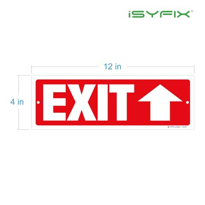iSYFIX Exit Signs, 12 Pack, 12x4 Inch, Directional Up Arrow Signs - color: Plastic Up, size: 12 Pk 12x4