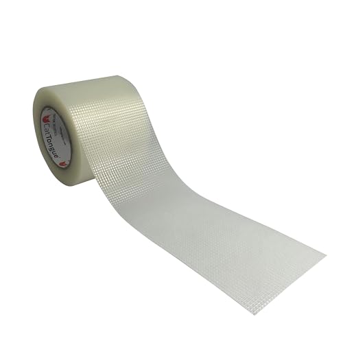 CATTONGUE GRIPS 4" x30' Grip Tape Roll, Non-Abrasive, Waterproof, Clear - color: Clear, size: 4" x 30"