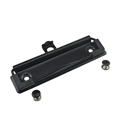 HAHIYO 3.94 Inches Black Metal Clipboard Clips with Rubber Grips 6 Pack Mountable Sturdy Strong Springs with Rivets Document File Wood Plastic Clips Board for Office School Home - style: Black-3.94in-6p
