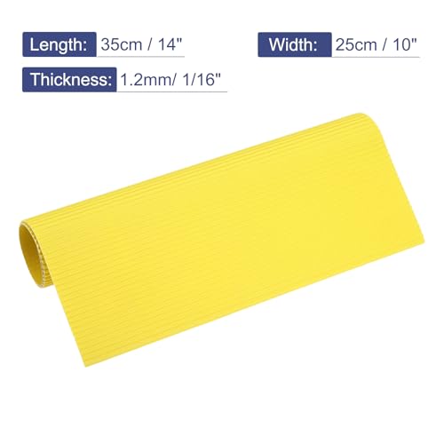 MECCANIXITY Corrugated Paper Sheets 5pcs 14x10x1/16inch Lemon Yellow - color: Lemon Yellow, size: 14inch x 10inch x 1/16inch