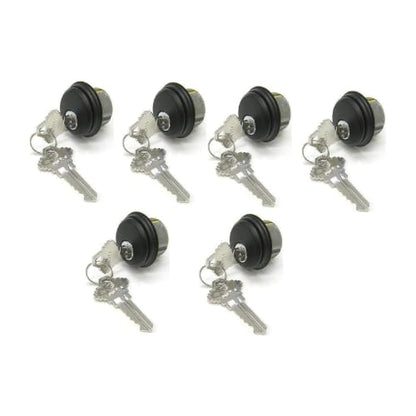 Cylinder Locks, Adams Rite Style Double Cylinder, Bronze, 6 Pack - color: Duronotic Bronze, size: 6 Pack, style: Keyed Cylinder