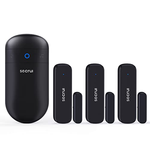 Door Chime When Door Opens, Door Opened Alarm 3-Sensor 1-Receiver, Black - color: BLACK, size: 1 Receiver+3 Sensor
