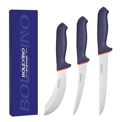 3 PCS Butcher Knife Set, Professional Meat Cutting Knives - style: 3PCS Knife Set
