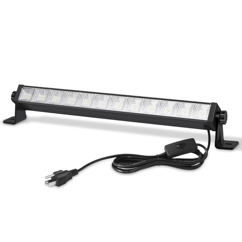 1 Pack 24W LED Shop Lights – 5400 lm 6000 K Daylight, 6.5 ft Plug-in Cord with Inline Switch, 180° Tilt, Graphene Cooled – Garage, Workshop, Warehouse, Yard Lighting - size: 24W-1P