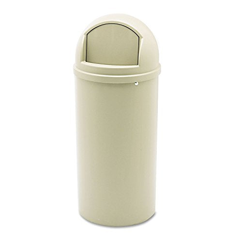Rubbermaid Commercial Products Marshal Classic Trash Can, Beige, 15-Gallon - color: Beige, size: 15.0 gallon