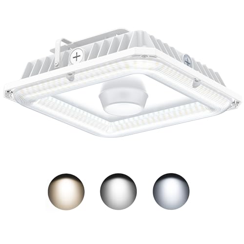 LED Canopy Light with Dusk to Dawn Photocell 60W 80W 100W 3CCT Adjustable - size: 100W