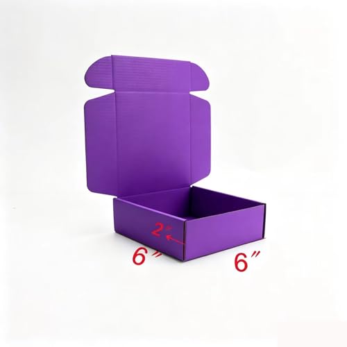 KAXILU Purple Cardboard Boxes Shipping Packaging Boxs 20pcs Shipping Boxs Suitable E-Commerce Packaging Small L6xW6xH2 inch - color: Purple-1, size: Small-L6xW6xH2 inch