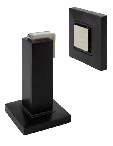 FPL Square Magnetic Door Stop/Holder and Magnetic Catch - Black