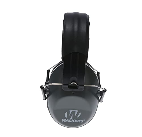 Walker's Unisex Adult's Lightweight Foldable Hearing Protection 22 dB Noise Reduction Pro Low-Profile Earmuffs - color: Grey, size: One Size (Pack of 6)
