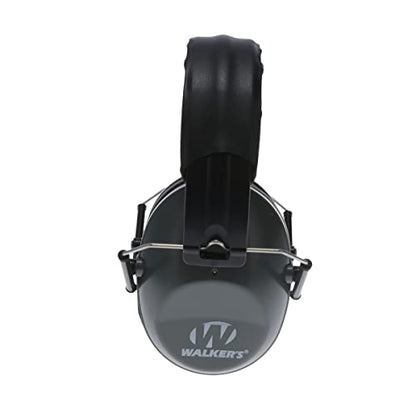 Walker's Unisex Adult's Lightweight Foldable Hearing Protection 22 dB Noise Reduction Pro Low-Profile Earmuffs - color: Grey, size: One Size
