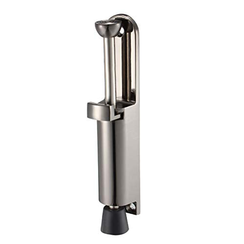 uxcell Kickdown Door Stopper Spring Loaded Foot Pedal Door Stops Holder Black - color: Black