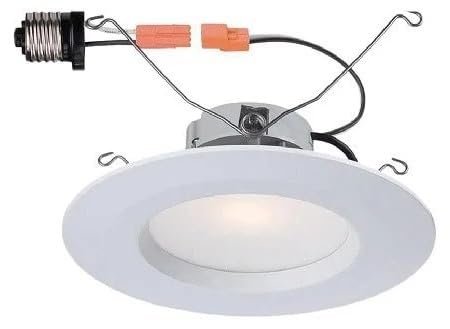 Commercial Electric 5 and 6 Inch LED Recessed Trim Light Can Light, T65-4000K, Bright White, 710 Lumens, Aluminum, Dimmable, Wet Location Rated (Standard, 2, Count)
