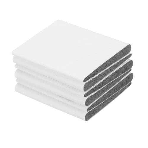uxcell 6Pcs Door Corner Seals, Self-Adhesive Door Frame Seal Weather Stripping Draft Stopper for Weather Protection Isolation of Noise (2" x 1.7", White) - color: White