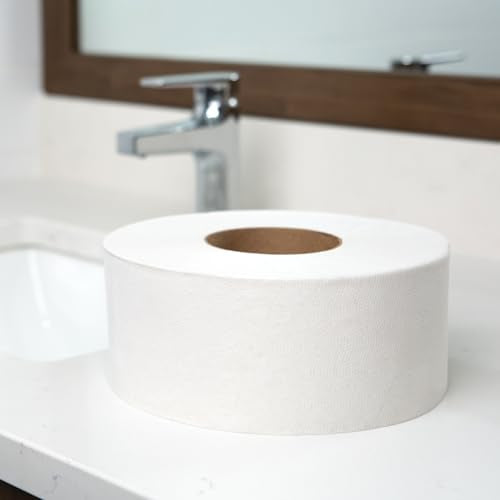 Sierra Hygiene 2-Ply Jumbo Toilet Paper, 3.5"x720', 12 Rolls, USA