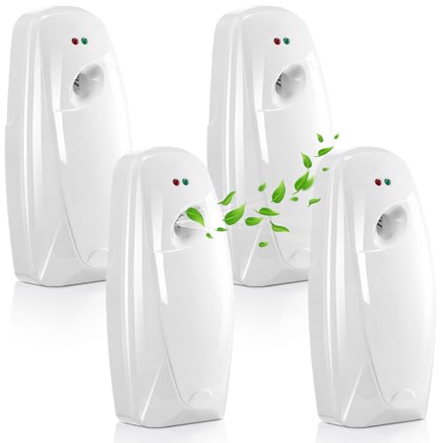 Maxcheck 4 Pcs Automatic Air Freshener Spray Dispenser for Room, White - color: White