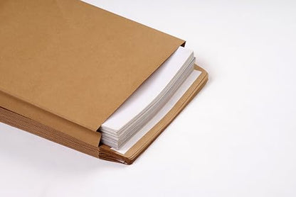 9.4" x 13.2" Expandable Envelopes Large Kraft Envelopes - color: Kraft, size: 25