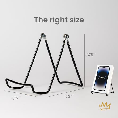 KINGDOM SOLUTIONS - 4.75" Black Metal Display Stand Made in USA - 2 Pack - color: Black Adjustable, size: 4.75" (2-pack)